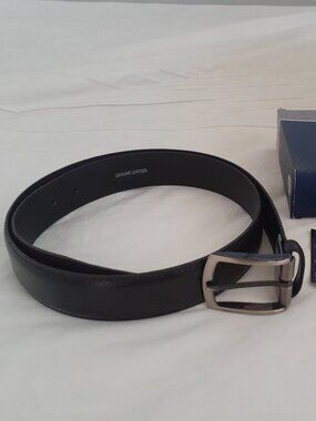 Miguel Bellido NWT dress belt black 36 Full Grain Leather Handcrafted in Spain